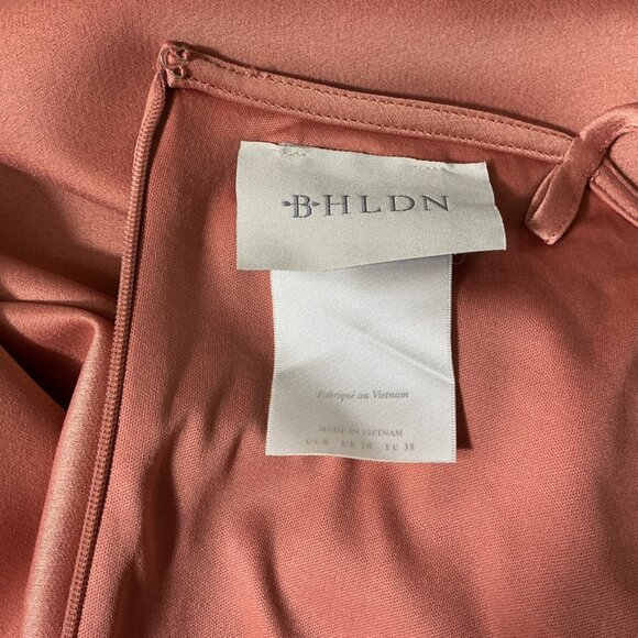 Anthropologie BHLDN Cali Satin Cowl Neck Midi Slip Dress Pink 6 - Picture 7 of 9
